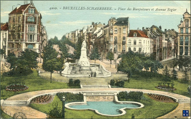 La place des Bienfaiteurs d'antan - 1030 Bruxelles - Schaerbeek